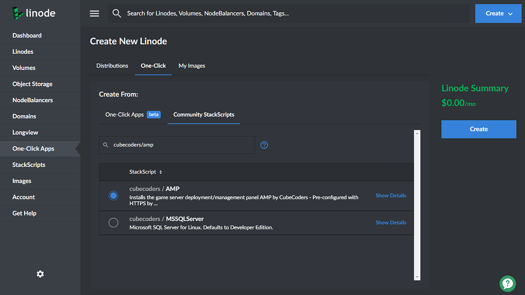 Installing AMP on Linode - How To - CubeCoders Support