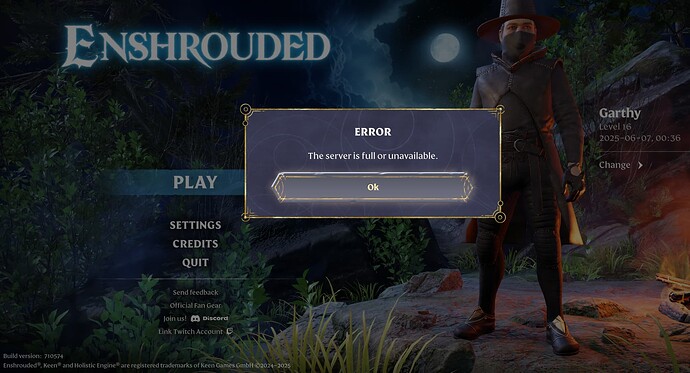 InGame can not connect