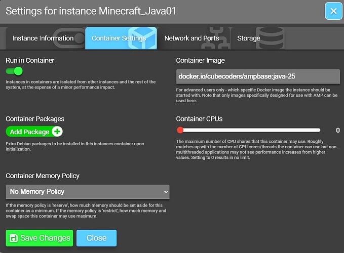 AMP_Minecraft_Container_Settings
