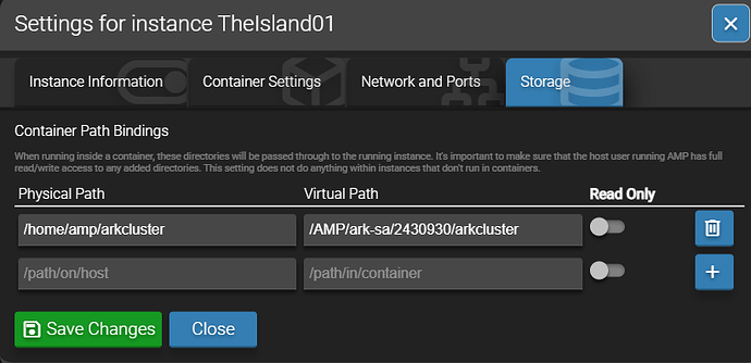 amp 2nd instance storage